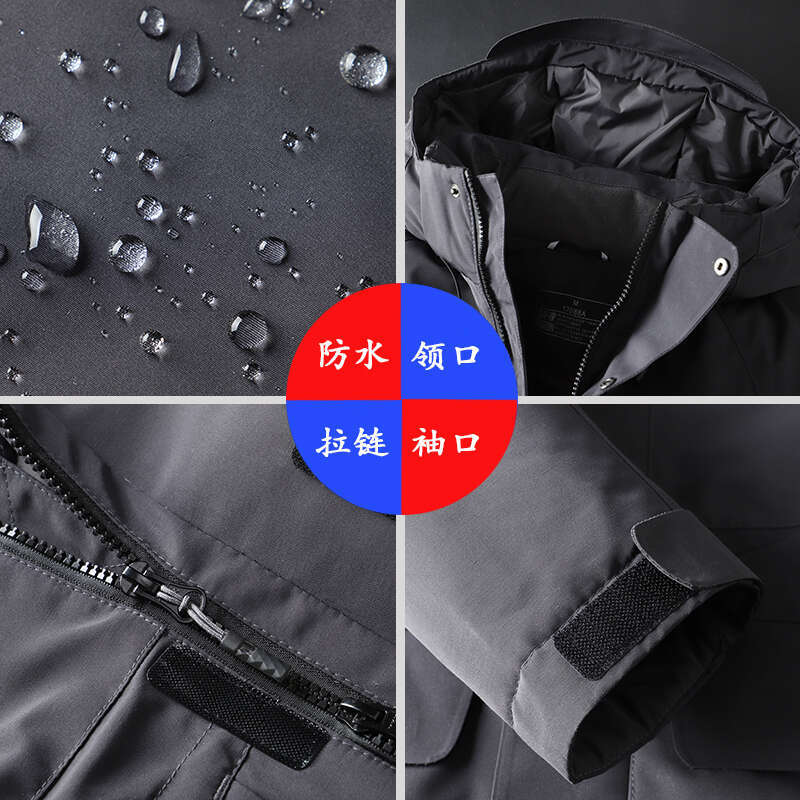 Men's Winter Thicken Thermal Windbreaker White Duck Down Jacket Grey Black Outdoors Overcoats For Male
