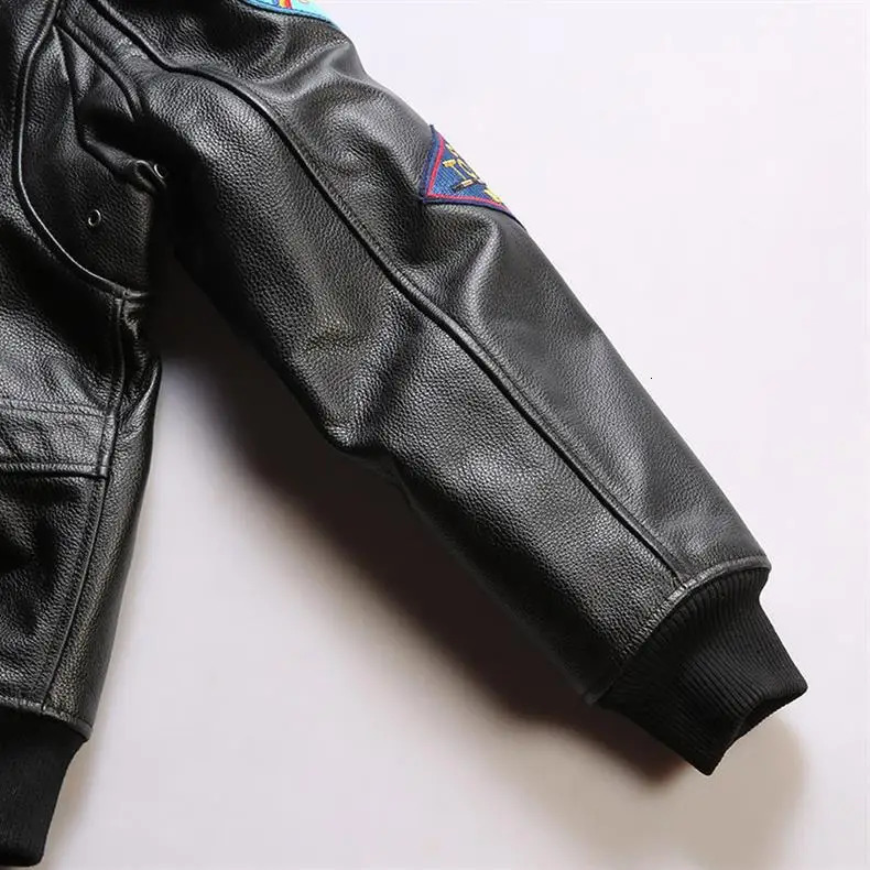 Men Pilot Genuine Leather Jacket Fashion 17 mark G1 pilot jacket Wool Collar Cowhide Winter Coats 241018