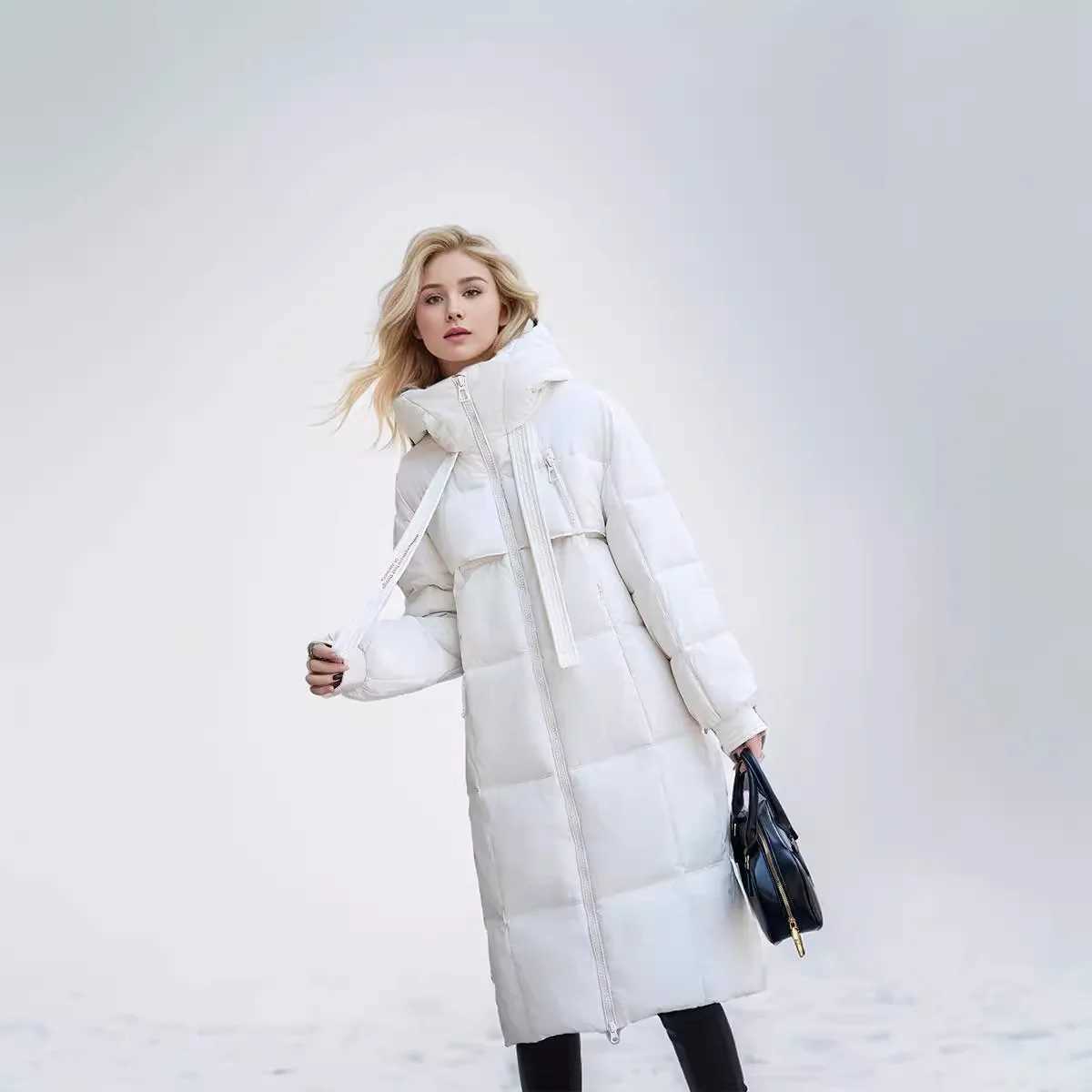 Women Parkas 2024 Autumn Winter Down Cotton Jackets Padded Thickened Overknee Loose Casual Long Warm Pockets Coat Snow OvercoatX241019