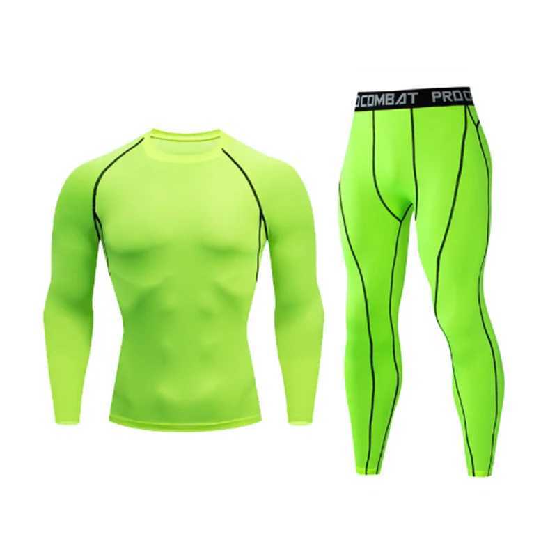 2 pieces of mens compression sportswear gym tight fitting exercise yoga set exercise jogging fitness suit sports pants W241018