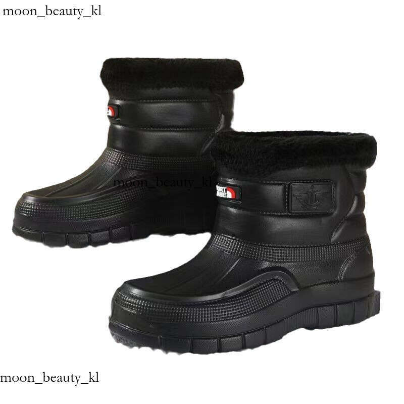 Velvet Insulation Outdoor Waterproof Cotton Shoes Men's Rain Boots Car Wash Construction Protection Wear Resistant Medium High Cylinder Water Sho