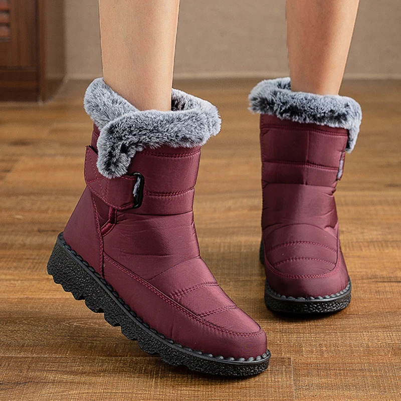 Snow boots womens shoes waterproof womens shoes keep women warm boots plush fashion Botas no print winter boots 241018