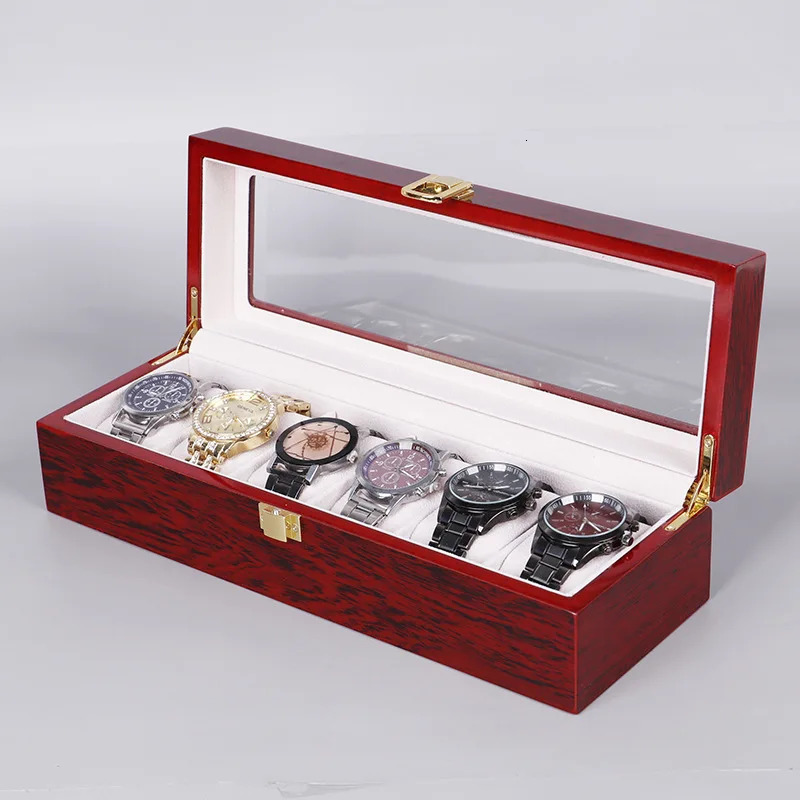 WellZone Classic Chinese Style Wooden Watch Box Antique Storage Box Watch Display Storage Box Friends Gift 241018