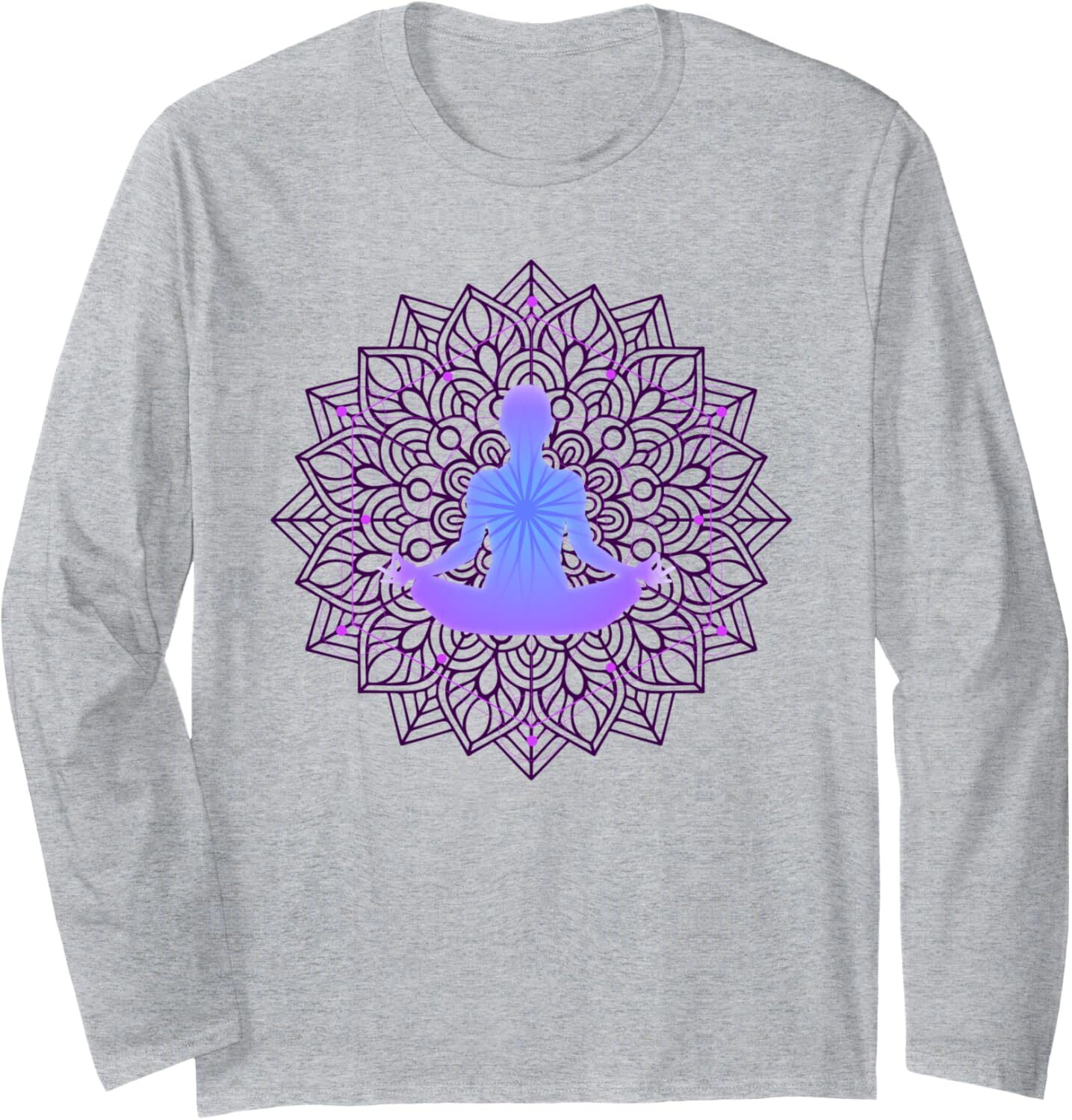 Long Sleeve Shirts for Men sweatshirt Inspiring Meditation Energy Yoga Spirit Woman In Harmony Long Sleeve T-Shirt T shirt Tee Streetwear Casual tops 