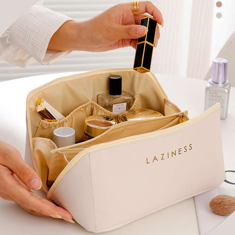 Large-Capacity Box Storage Large Women's Leather Travel Bag Cosmetic Organizer
