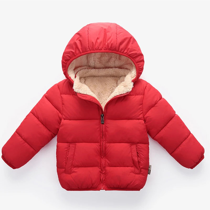 Baby Kids Boys Jackets Winter Thick Coats Warm Cashmere Outerwear For Girls Hooded Jacket Children Clothes 16Y Toddler Overcoat 241018