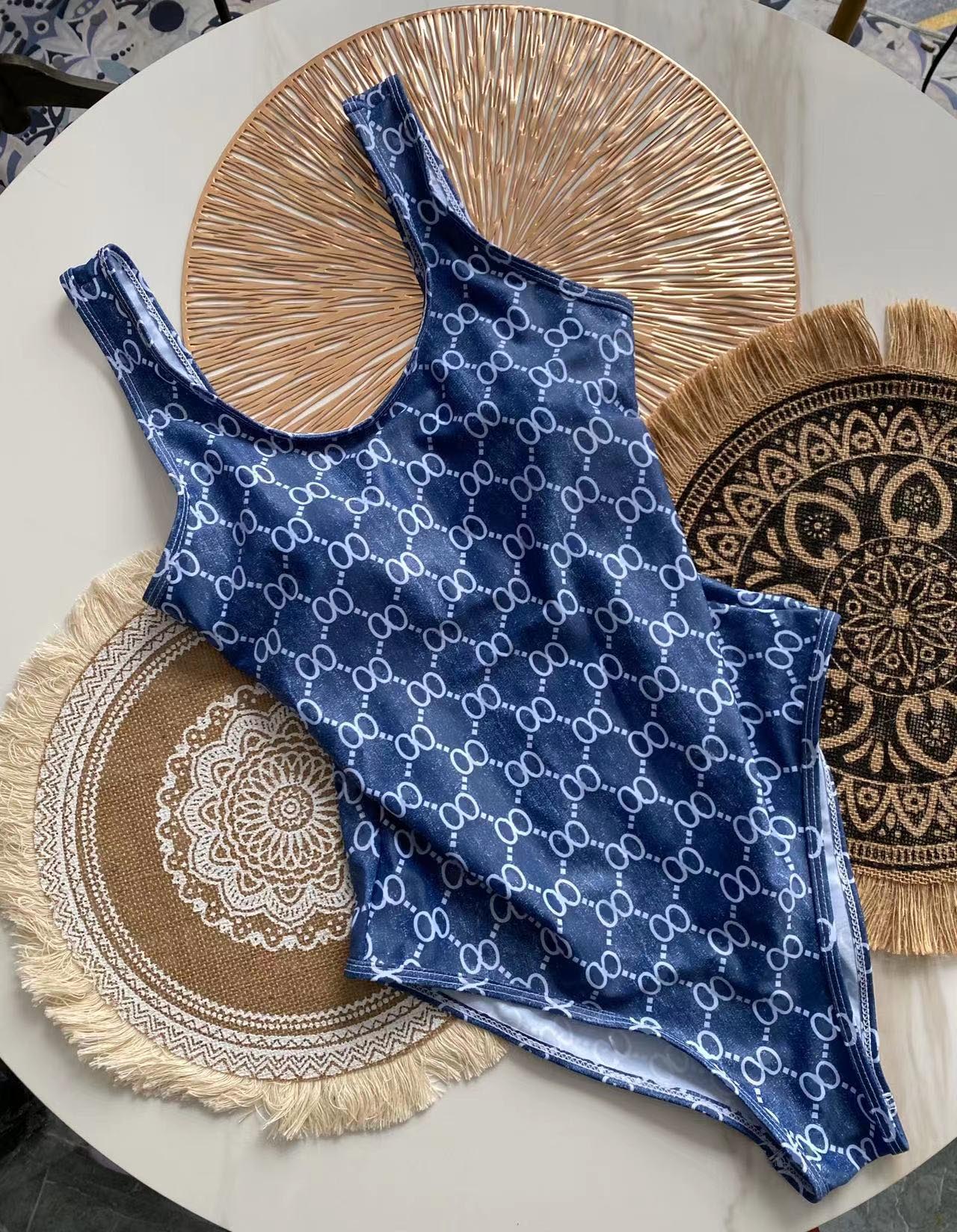 woman swimsuit women bathing suits woman classic Letter Print One-piece swimsuits Charming Bikini Beach Ladies designer swim Suit Fashion swimwears