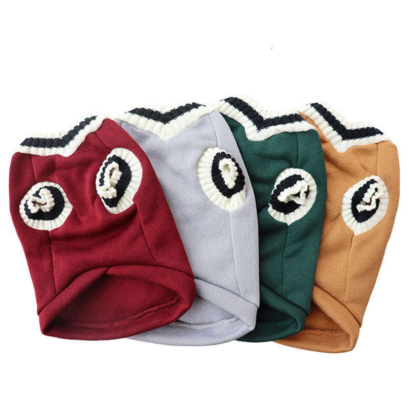 Customized Academy Style Veet Cat Coat Autumn/Winter Pet Dog Tank Top Cotton Sweater Beige