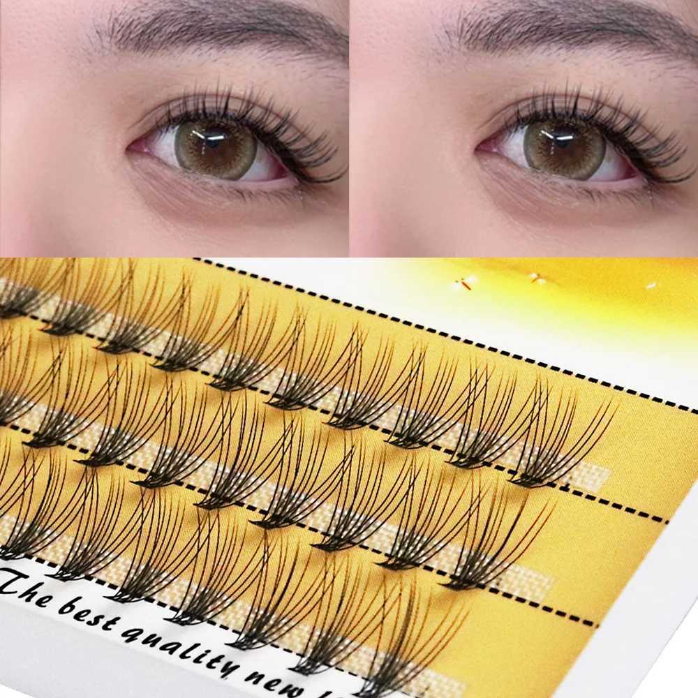 10D Clusters False Eyelash Natural Thick Eyelashes Extension 3D Individual Eyelash 1 Box/60 cluster Makeup Tool Lashes WholesaleXJ241019