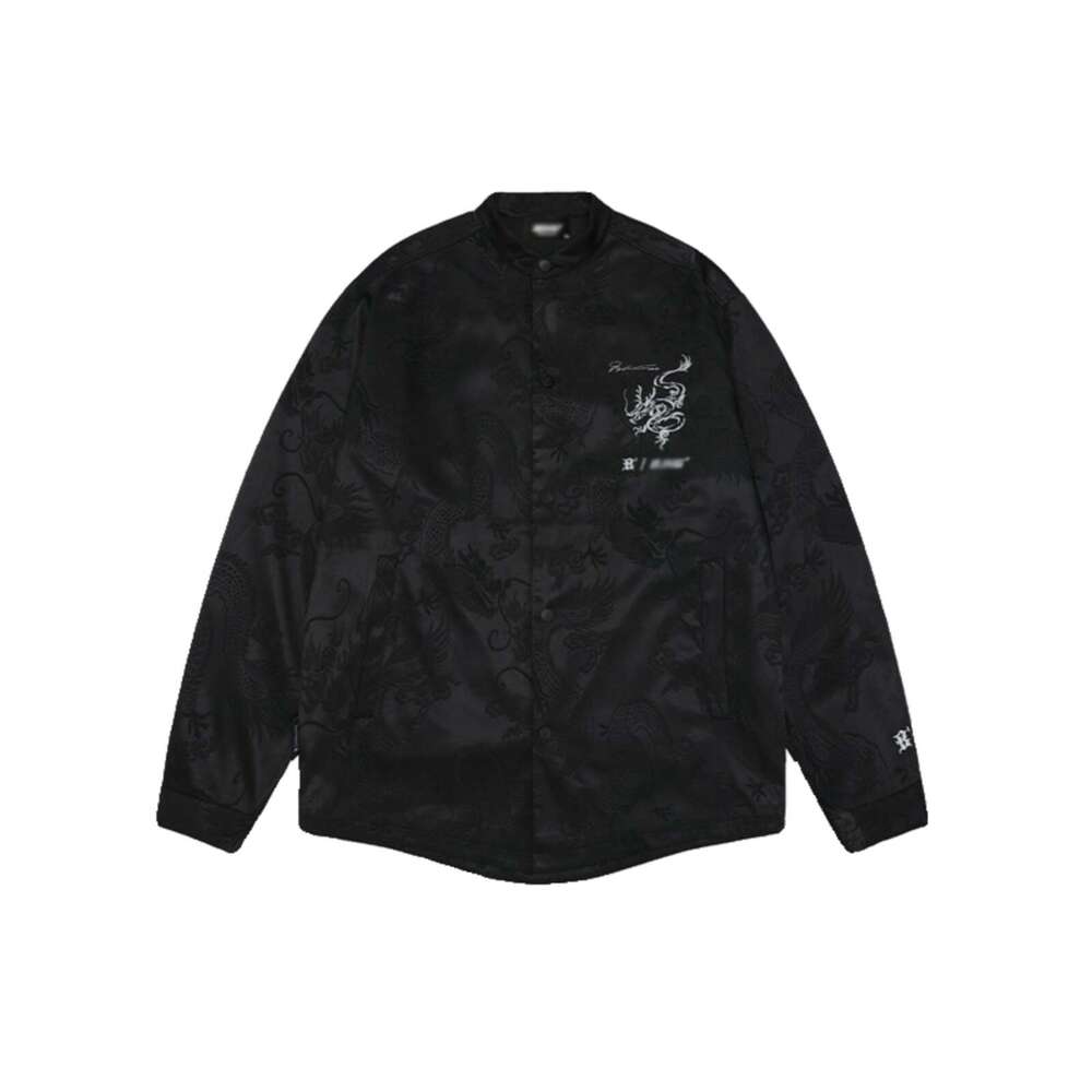 shanshi Men's shirts Year of the Loong printed jacket for men and women New men's clothing American casual handsome Chinese style shirt