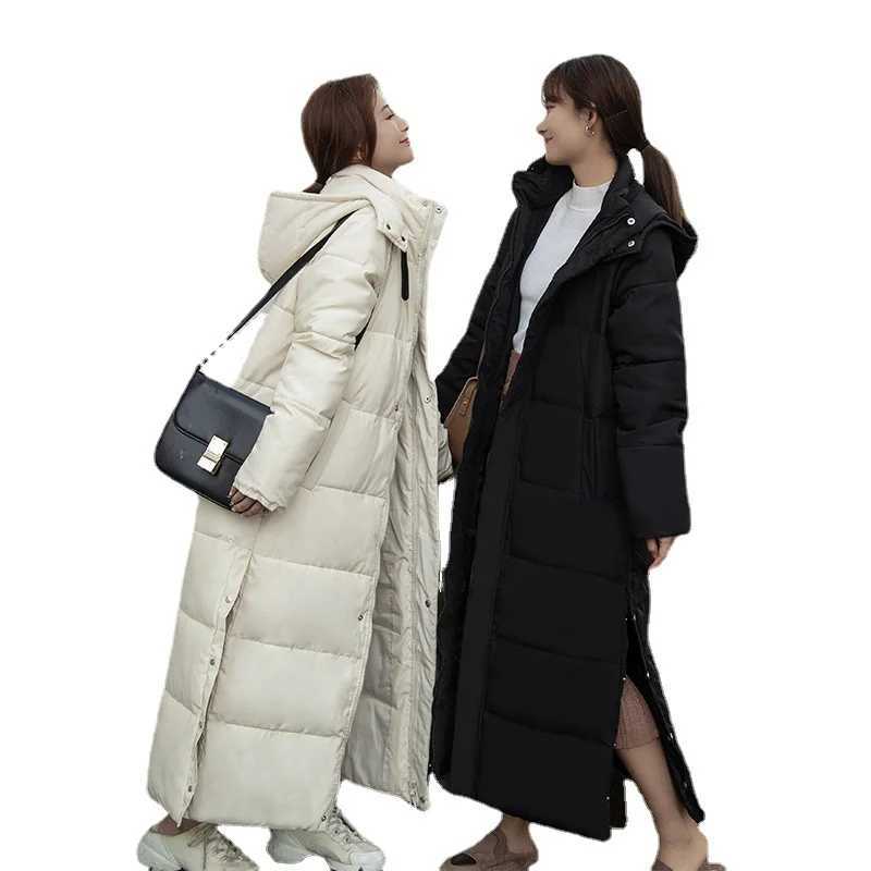 Womens Down Padded Jacket 2021 New Thick Korean version Parka Extra long Jackets Solid Winter Jacket Women Coats Female OutwearX241019