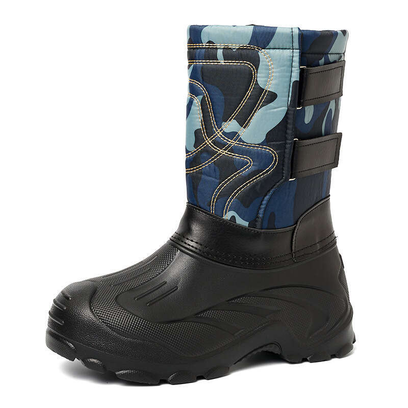 Designer Boot Large Size Cold Resistant Snow Fishing Shoes For Foreign Trade Non Slip Winter Men's Shoes, EVA Waterproof And Plush Thick Inner Li