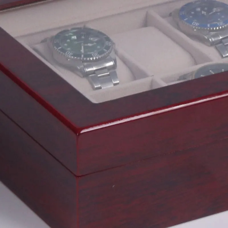 Luxury wooden watch box grid watch organizer 6-slot wooden watch box womens watch jewelry display 241018