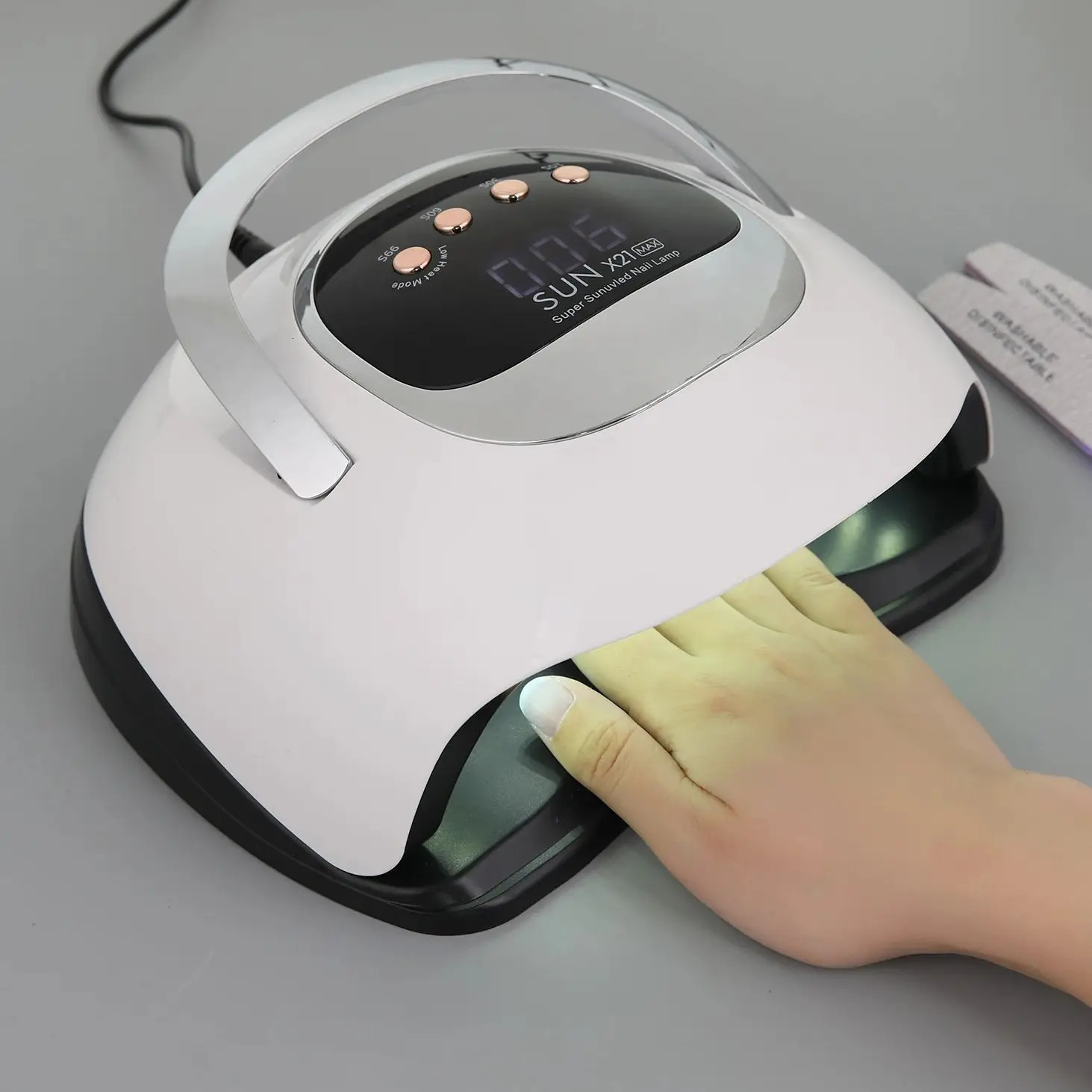SUN X21 maximum nail dryer 72 LED UV LED nail lamp gel curing process lamp 10/30/60/99s timer LCD display 241018