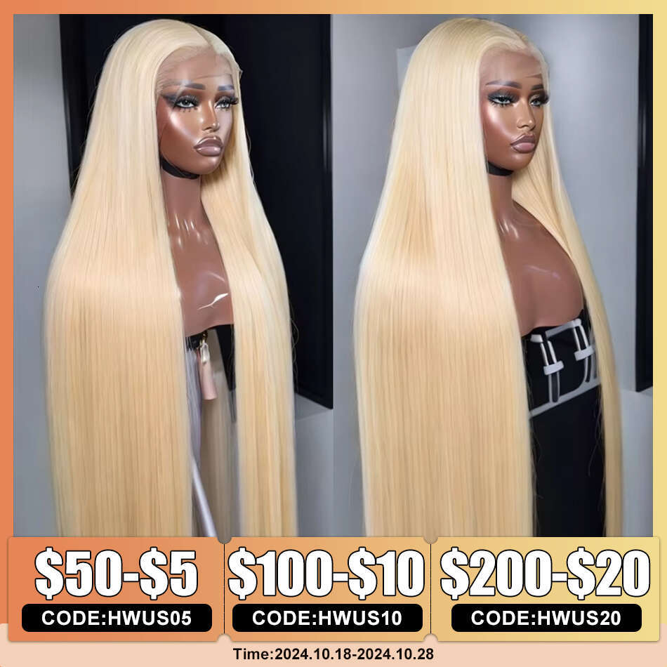613 HD Frontal Wig 13x6 Brazilian Straight 13x4 Honey Blonde Color Lace Front Human Hair Wigs