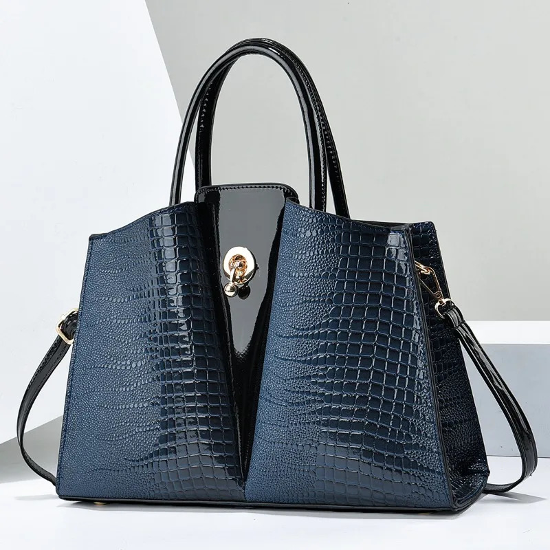 2024 High Quality Leather Handbag er Womens Shoulder Cross Body Bag Trend Large Capacity Casual Handbag 241018