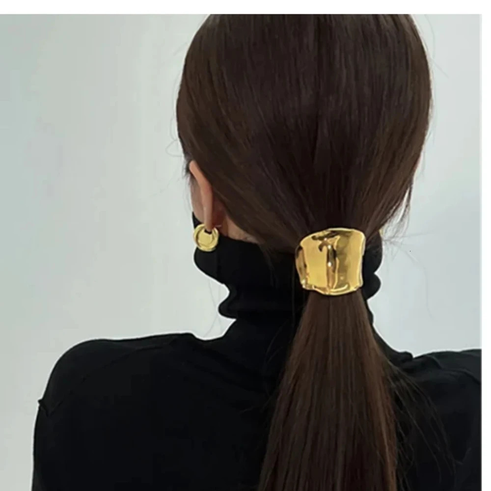 Bohemian Design Advanced Concave and Convex Craftsmanship Hair Clip Retro Hair Clip Fork Hair Clip Fashionable Metal Hair Ring Selling 241018