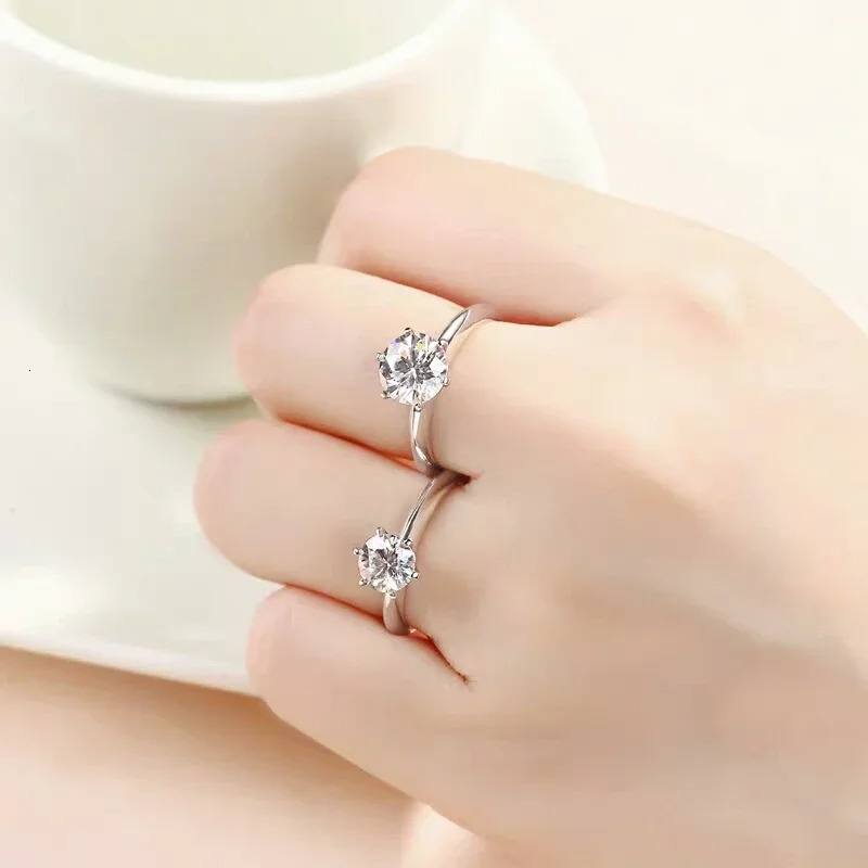 Smyoue GRA Certified 1-5CT Ring VVS1 Laboratory Diamond Card Ring Female Engagement Promise Wedding Band Jewelry 241007