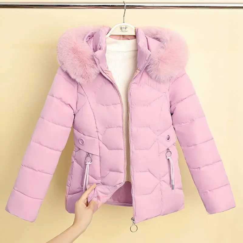 2024 Winter Women Hooded Jacket Coats Long Parkas Female Down Cotton Overcoat Thick Warm Padded Windproof Casual Windbreaker 3XLX241019