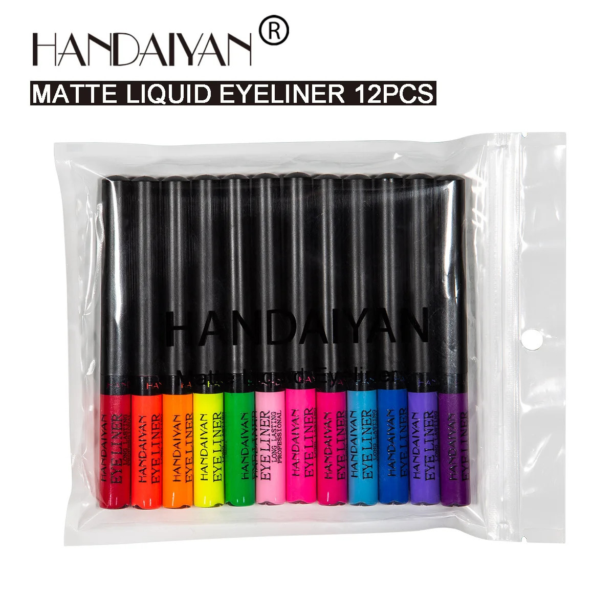 HANDAIYAN 12 color matte eyeliner set waterproof UV light neon eyeliner pen eyeliner makeup cosmetics eyeliner set 241018