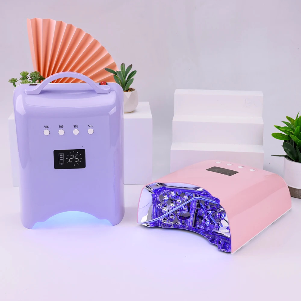 Pro cordless 78W UV LED nail lamp Manual rechargeable battery nail dryer for curing gel polishing lamp Wireless LED 241018