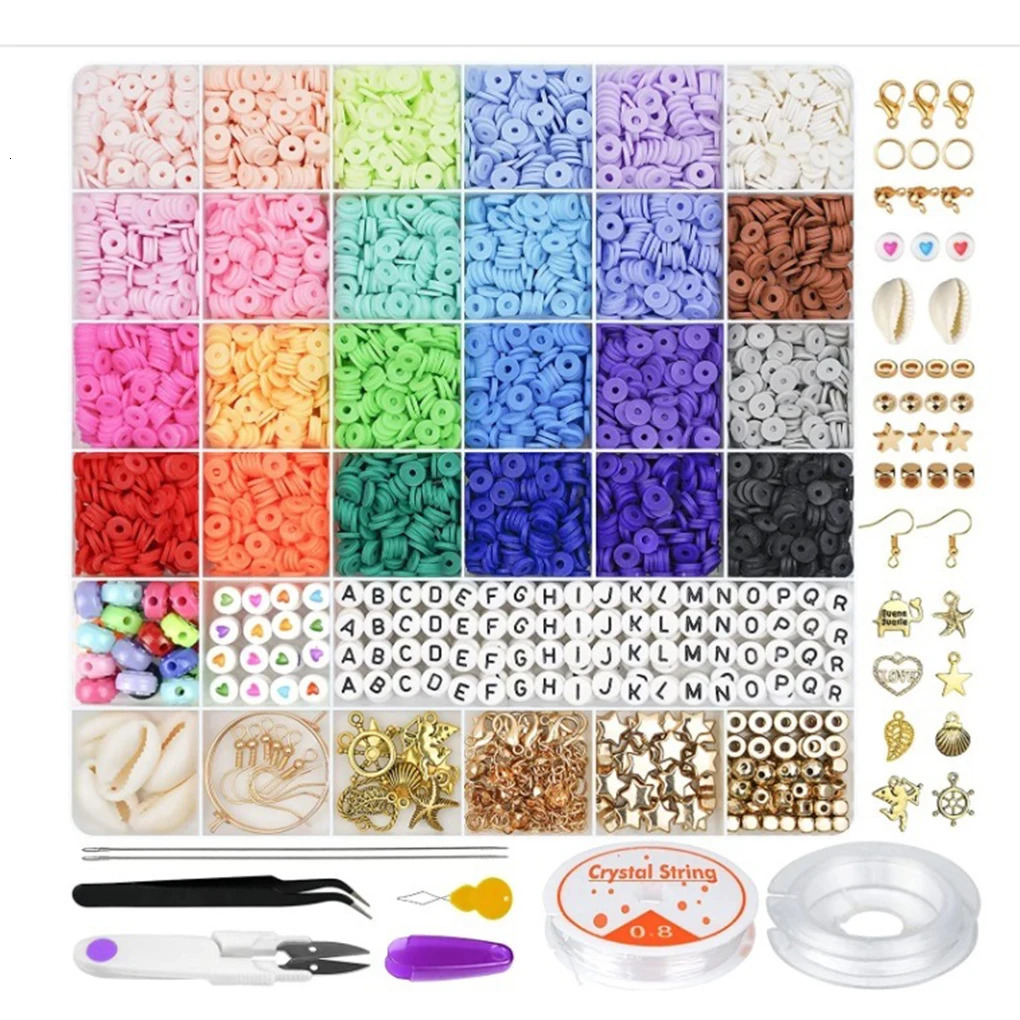 6000 pieces/set of bead bracelets jewelry necklaces pendants bead making 241018