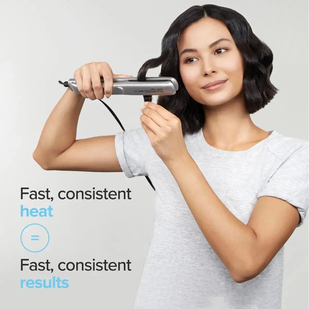 Style1 ceramic flat iron adjustable heat setting used for straightening and curling 241018