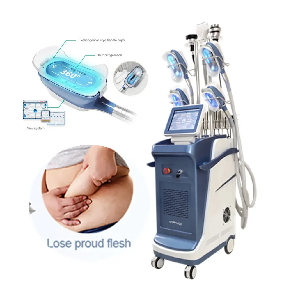 360 Angle Surrounding Frozen Fat Melting Slimming Machine Frozen Fat Laser 40k Cavitation Body RF Facial RF Freezing Fat Reduction Double Chin Removal