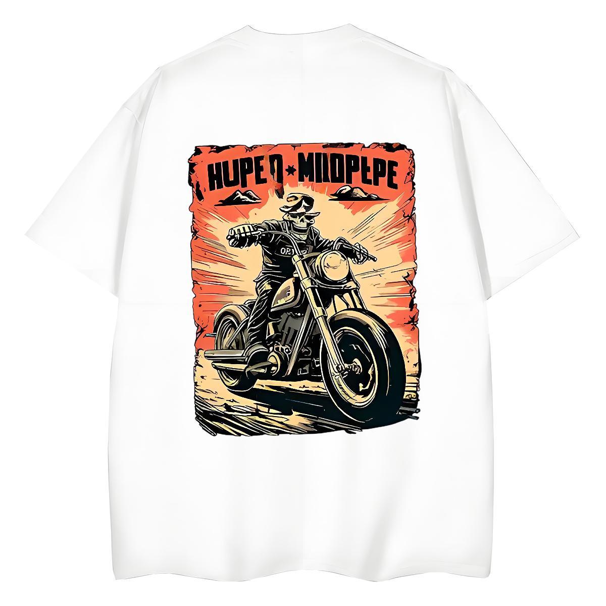 Classic Women T Shirts 230g Cotton Round Neck Short Sleeve Street Casual Motorcycle Lady T shirt Loose fit Customized Tees Shirts