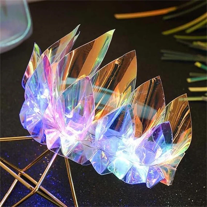 Hair Head with Luminous Crown LED Laser Hair Head with Luminous Crown Nightclub Role Playing Party Headband Hair 241018