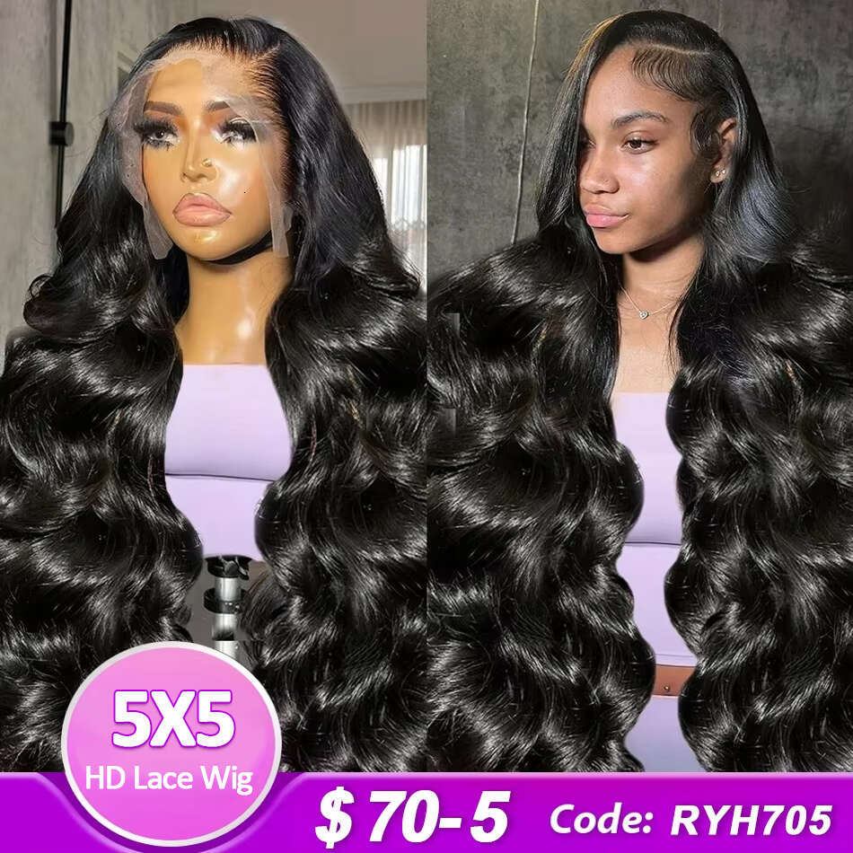 200 Density 13x6 13x4 HD Transparent Body Frontal Human Hair Wig 30 40 Inch Glueless 5x5 Water Wave Lace Closure Wigs