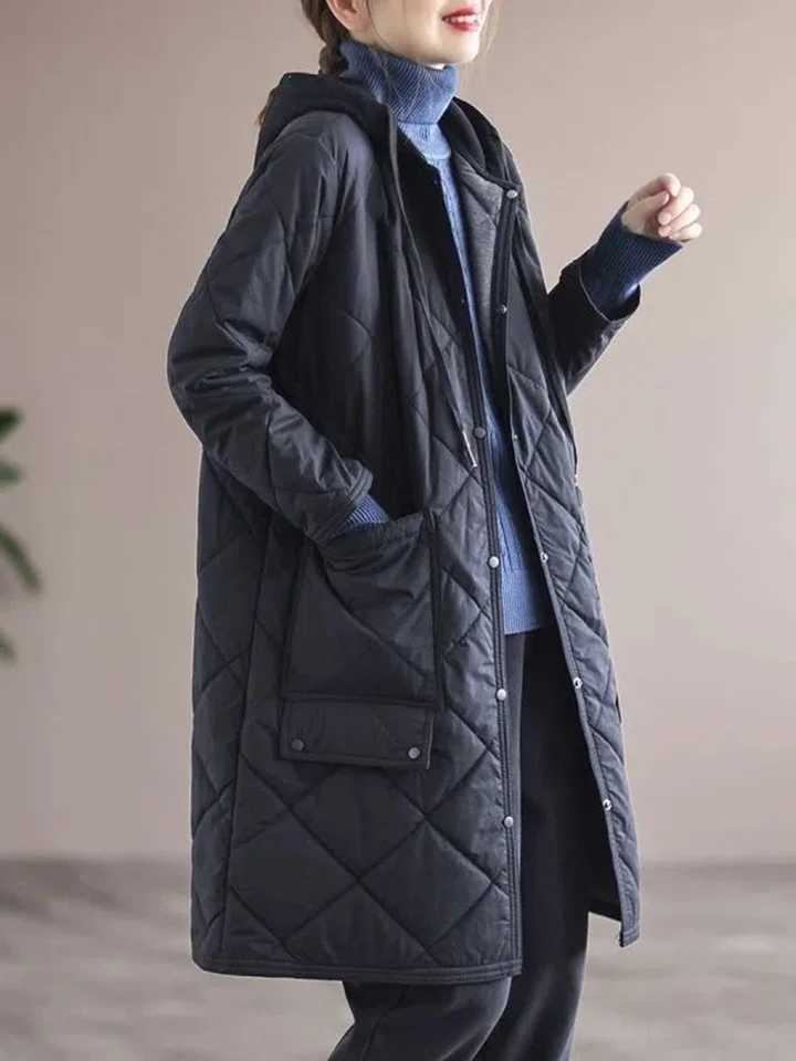 Korean Winter Thick Long Parkas Chaquetas Casual Cotton Padded Singler Breasted Parcas Coats Baggy Ultralight Snow Wear JaquetaX241019