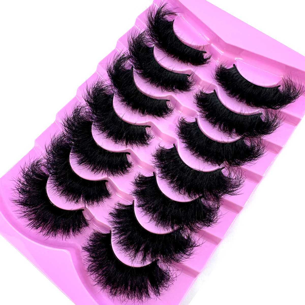 7 Pairs Fluffy False Eyelashes Naturally Soft Thick 9D Faux Mink Eyelashes Enhance Eye MakeupXJ241019