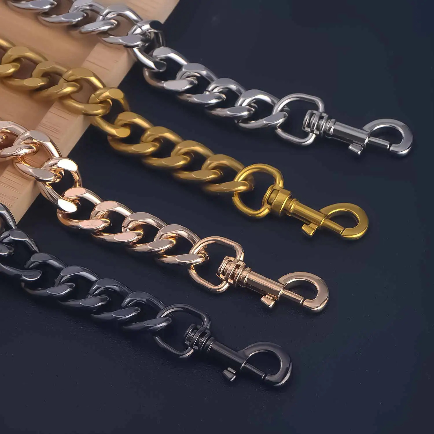 Aluminum Metal Purse Handle Bag Chains Charms Straps Replacement Handbag Accessories Decoration 241017