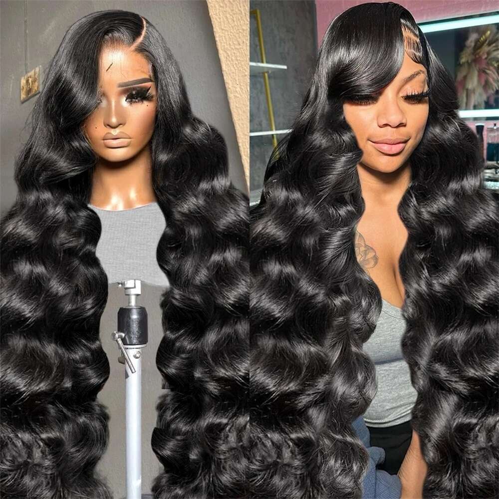 Lace Frontal x Wig Brazilian Body Wave Transparent Front Human Hair Wigs Pre Plucked Closure For Women s