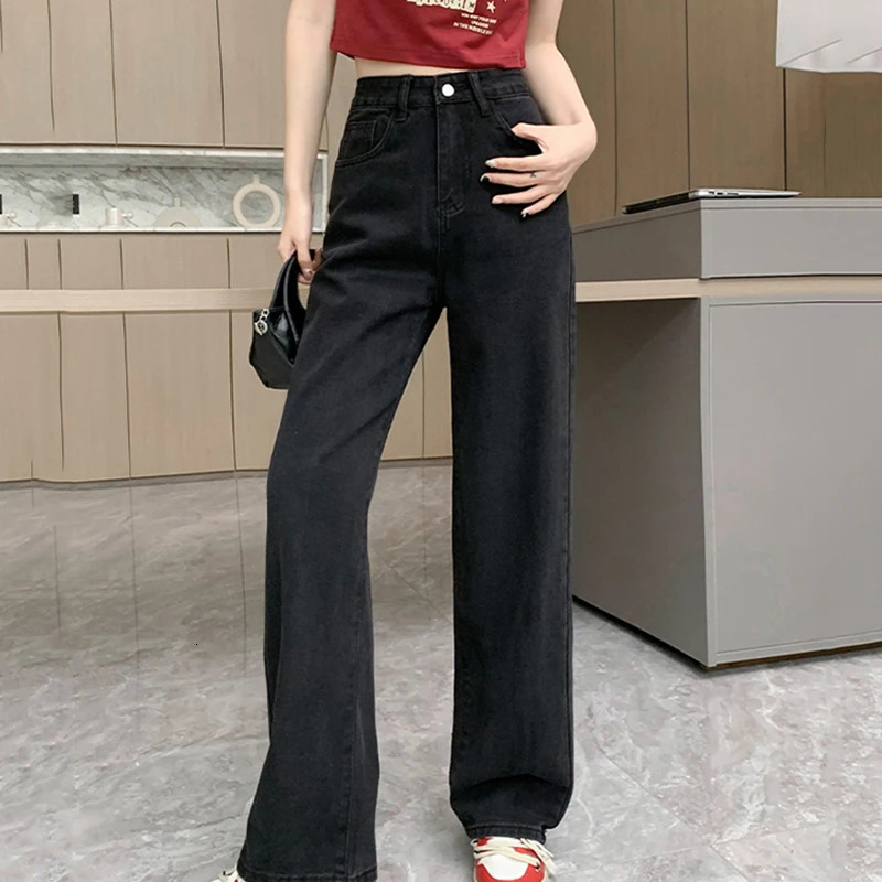 Denim Long Pant Extended Korean Trendy White High Quality Dailiy Classic Jeans Pretty Arrivals Female Trousers 241007