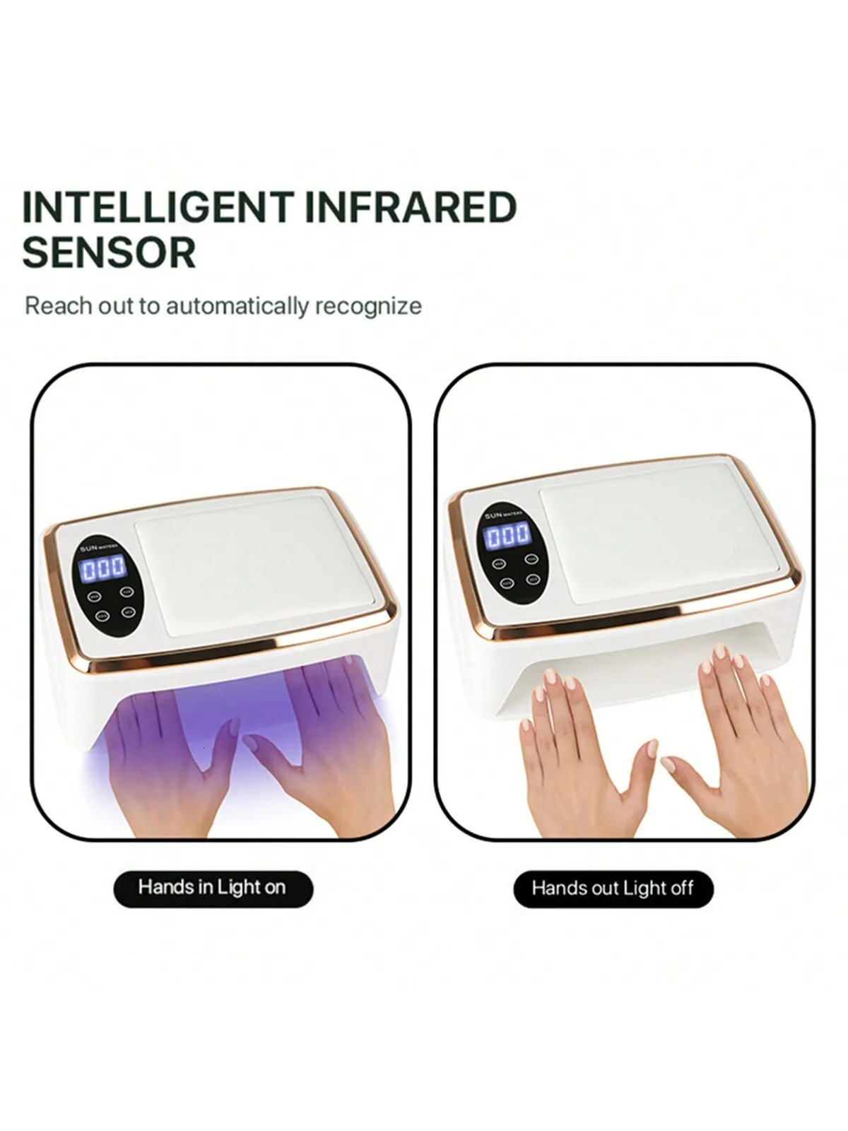 90 LED nail dryer LED nail lamp UV lamp for curing full gel nail polish motion sensing ergonomics foot salon tool space 241018