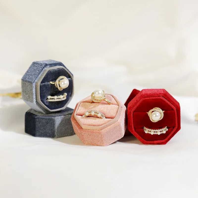 Korean Velvet Jewel Box Diamond Ring Earring Box Jewelry Storage Container Multi color Recommended Ring Box Wholesale W241019