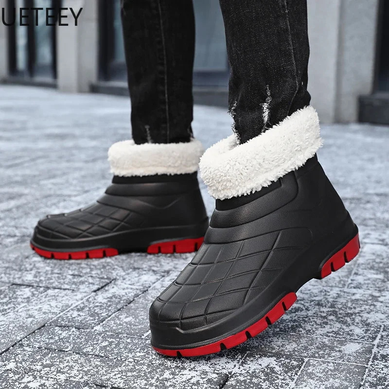 Mens Boots Warm Men Mountain The Rain Boot Couples Shoes Man Shoe Fashionably Simple Relaxed Style Winter UETEE 241010