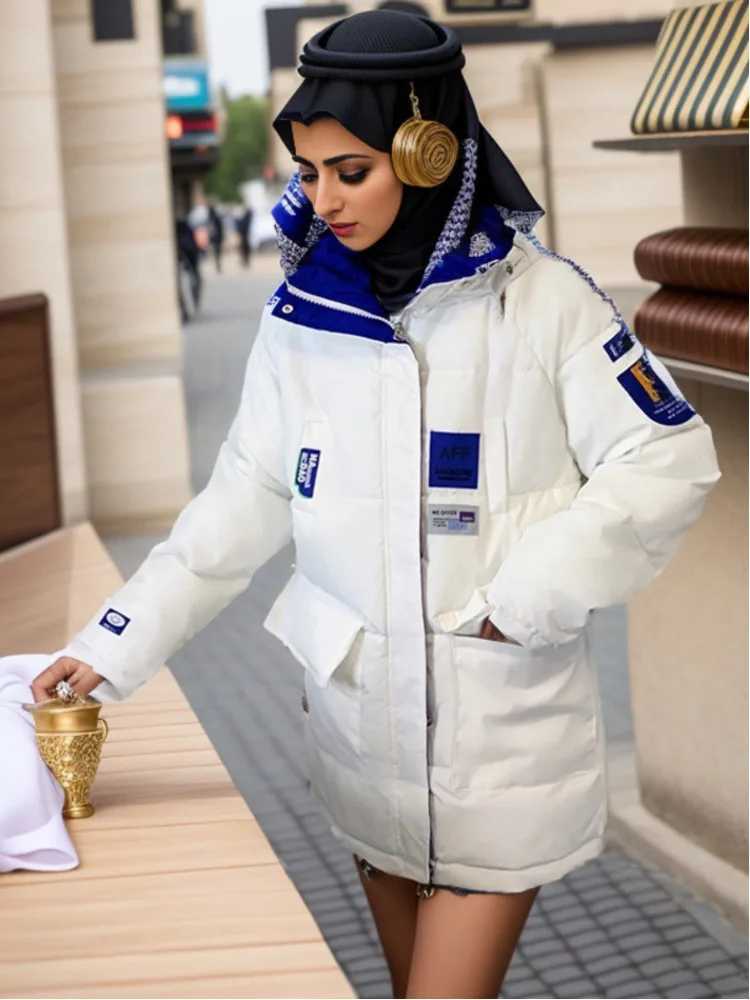 Women's Down Parkas Winter apron jacket thick coat Parka down cotton coat womens medium to long new 2022 bread jacket Korean version loose fit Y2