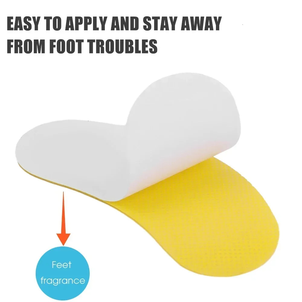1260pcs Shoes Odor Remover Deodorant Patch Lemon Athletes Foot Soothing Insole Stickers Antibacterial Antiperspirant Care 241019