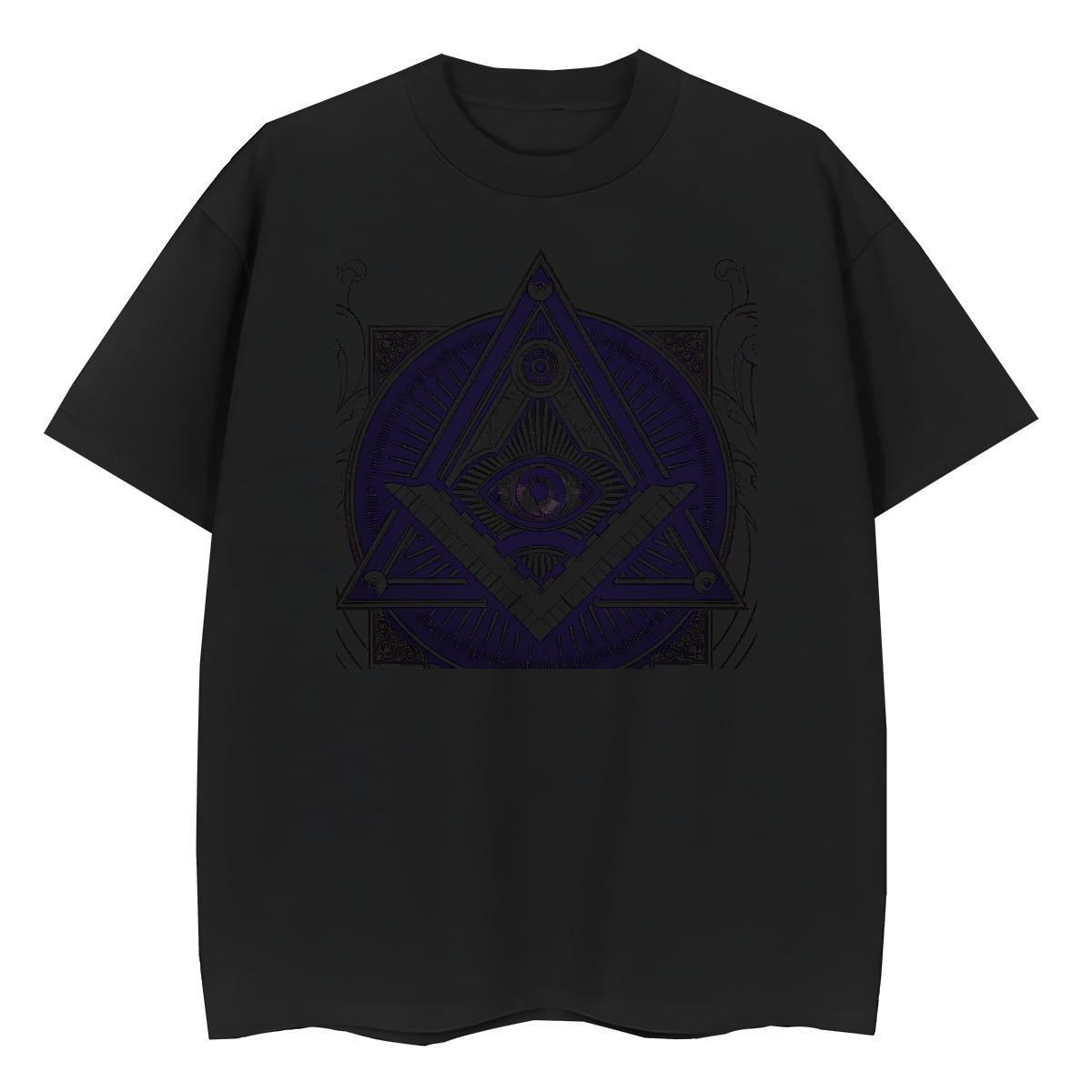 TOP Quality T Shirt For Woman 230g 100% Cotton Breathable Short Sleeve High Street Hip Hop eye of the devil Women Tshirts Free Shipping Plus Size Cart