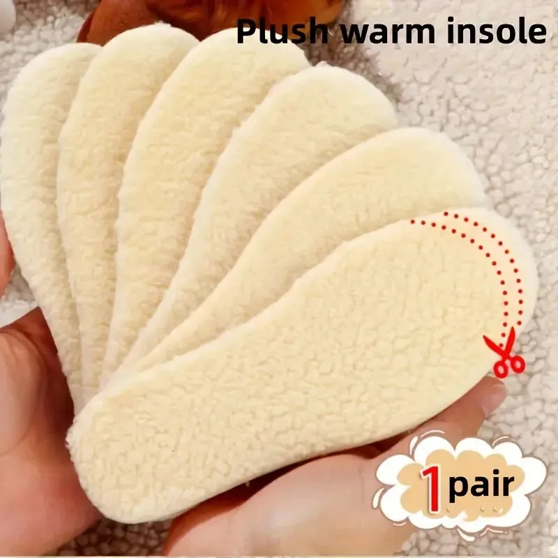 13pairs Thicken Thermal Insoles Winter Warm Heated Soft Plush Insole Shoes Boots Shoe Pad Simulation Cashmere Insert 241019