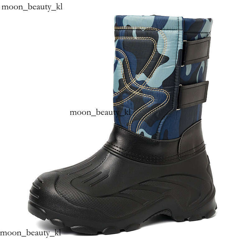 Designer Boot Large Size Cold Resistant Snow Fishing Shoes For Foreign Trade Non Slip Winter Men's Shoes, EVA Waterproof And Plush Thick Inner Li