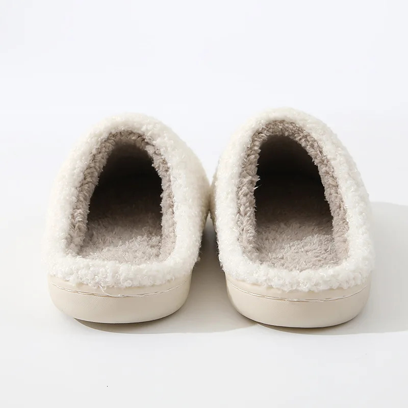 Christmas slippers womens home fluffy flip cover winter womens indoor cute deer gingerbread mens warm house plush shoes 241018
