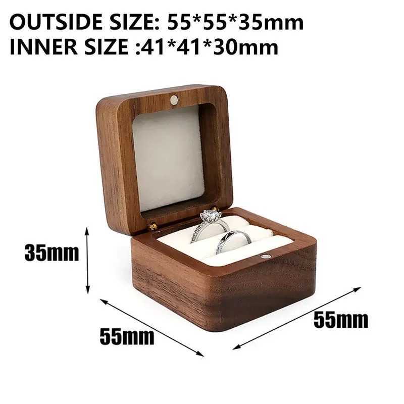 1 free customized wooden ring box personalized wedding anniversary gift walnut ring box carving engagement W241019