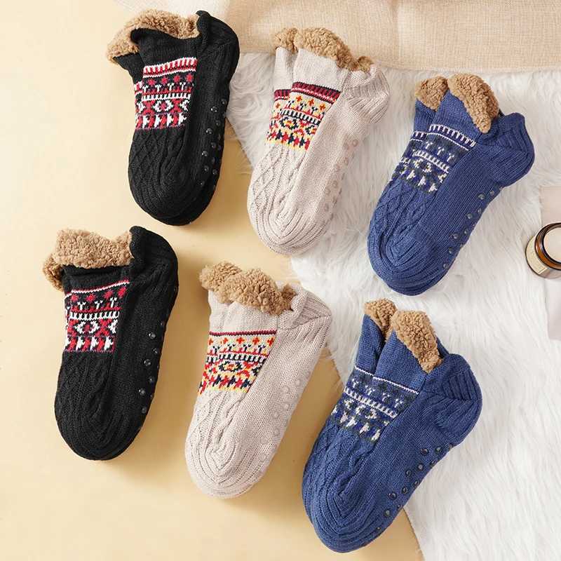 Fall and Winter Floor Socks Home Warm Women Men Socks Snow Socks Sleep Carpet Socks Slippers Socks Men Non-slip Yoga Socks 2024XJ241019