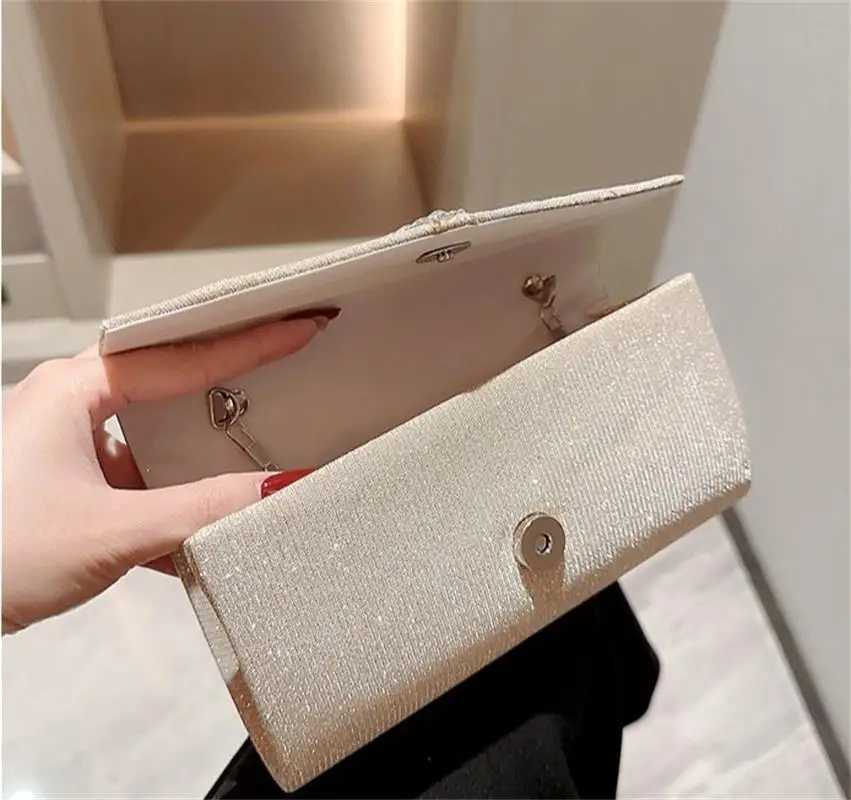 Womens Evening Clutch Bag Luxury Shining Rheinstone Letter Package Banquet Wallet Chain Diagonal Shoulder Bag 2024 Y241019