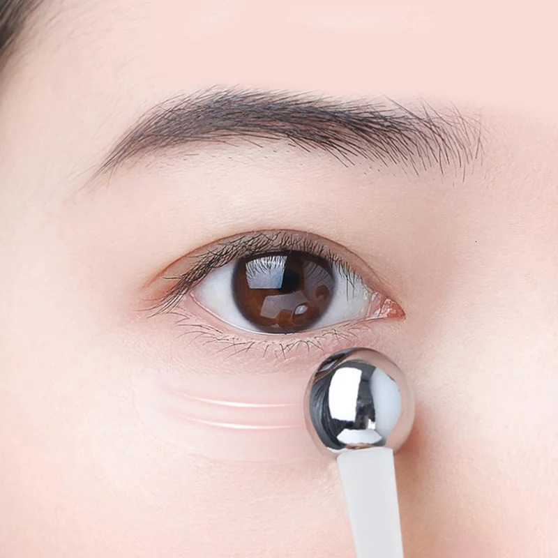 1pc Eye Roller Massage Stick Cream Applicator Cosmetic Spatula Anti Wrinkle Spoon Gold Alloy Face Thin Skin Care Tool 241008