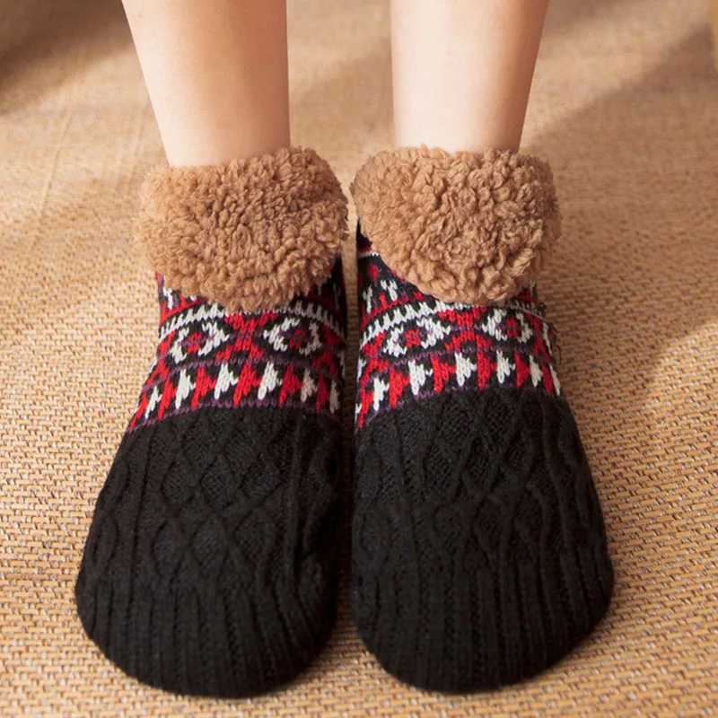 3 Pairs/Lot Fall and Winter Floor Socks Home Warm Women Men Socks Snow Sleep Carpet Socks Slippers Socks Non-slip Yoga SocksXJ241019